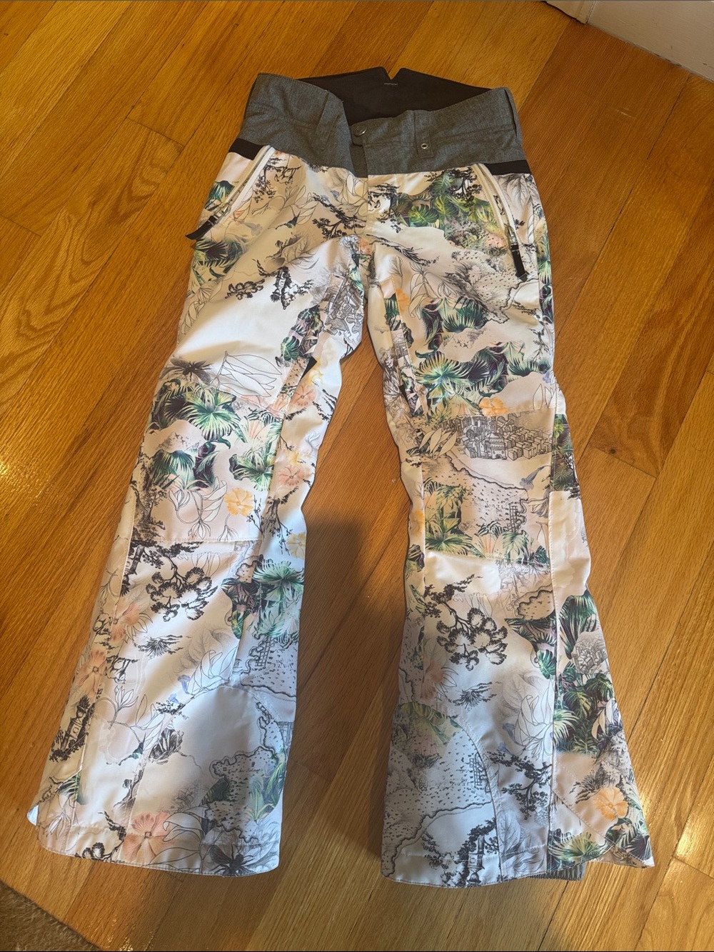 Obermeyer Jessi ski snowboard  Snow Pants with Grey Waistband youth size 8